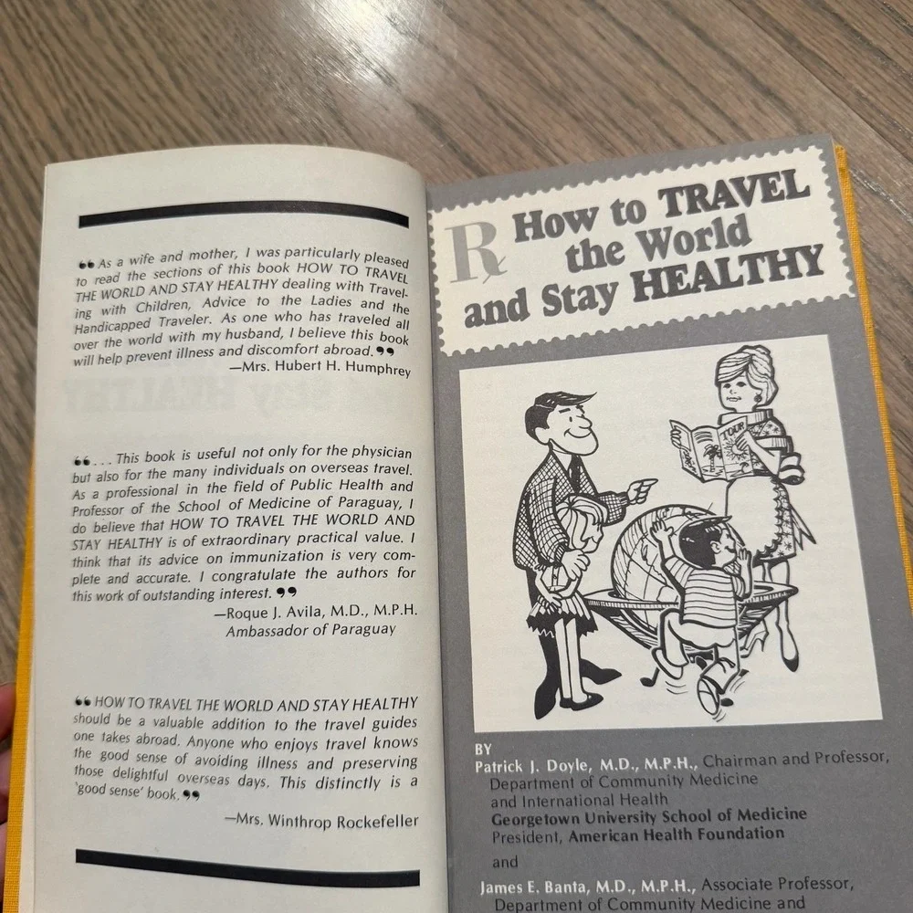 How to Travel the World & Stay Healthy Vtg HC 1971 Doyle Banta 1st ‎ Ed Rare OOP